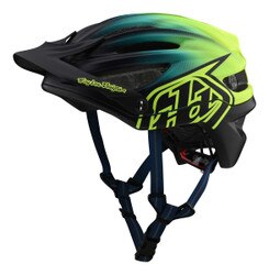 Troy Lee Designs A2 Decoy MIPS Helmet in Stain'd Navy and Yellow